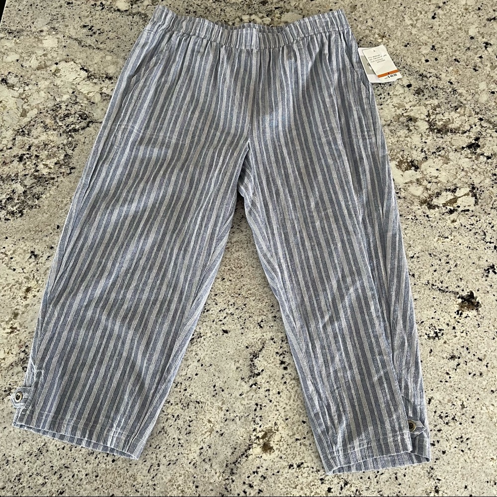 Emily Daniels Women’s Capris - Dutch Blue/White Stripe - Small